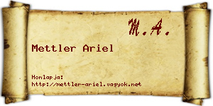 Mettler Ariel névjegykártya
